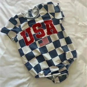Checkered USA onesie